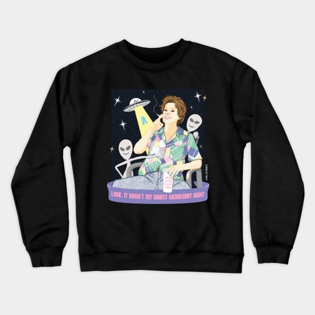 Kate McKinnon SNL Alien Abduction Crewneck Sweatshirt by Kittenpants Studios